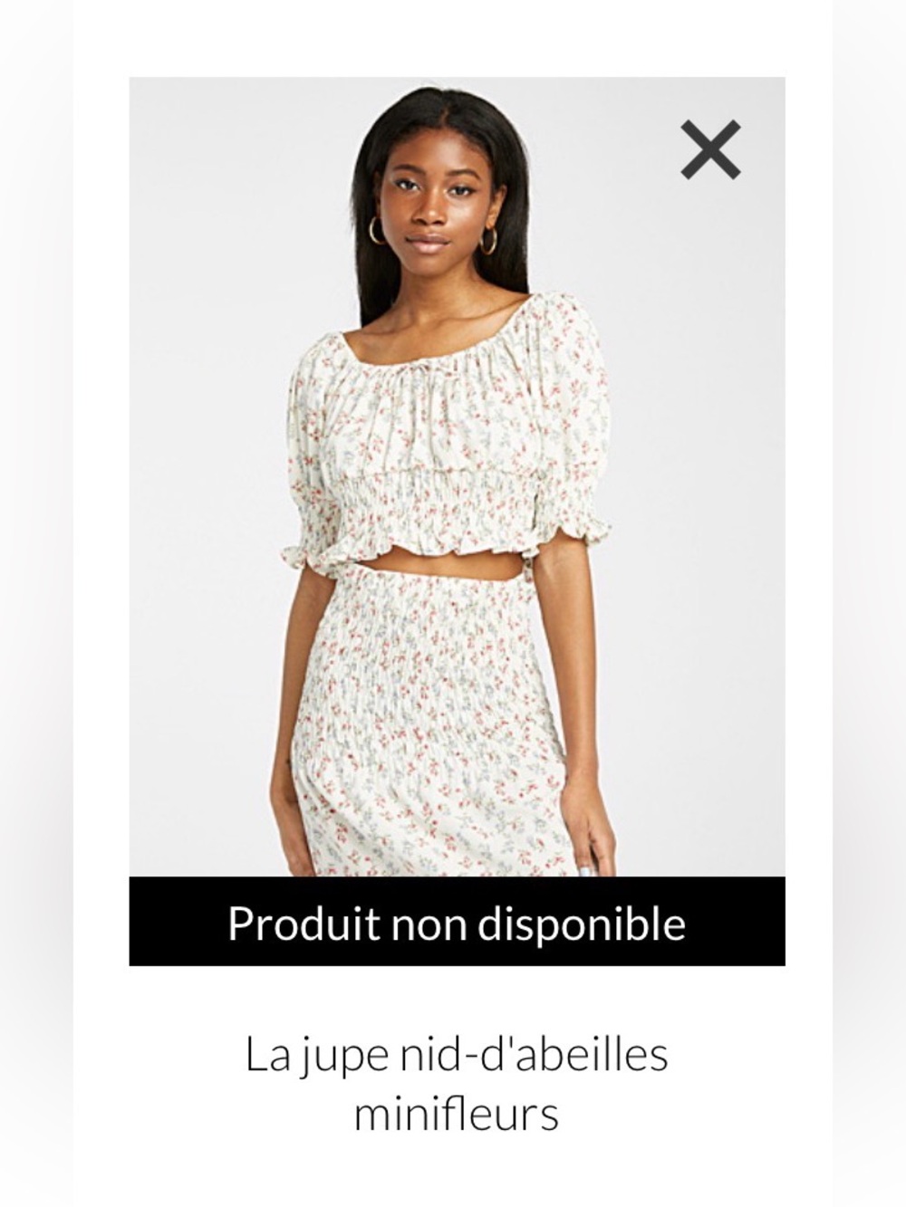 Love + harmony floral smocked skirt- L